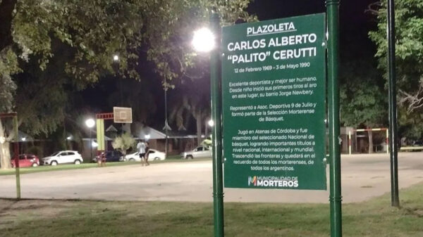 MORTEROS: REALIZARON LA INAUGURACIÓN DE OBRAS Y PUESTA EN VALOR  DELA PLAZOLETA EN BARRIO JORGE NEWBERY
