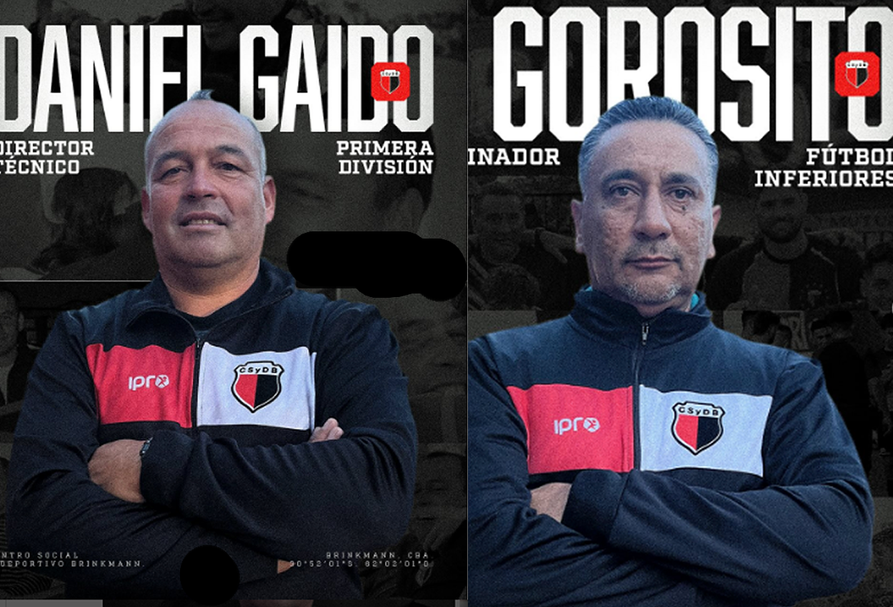 Fútbol: Daniel Gaido y Germán Gorosito se suman al Centro de Brinkmann