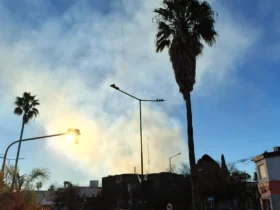 ¿A qué se debe el humo que se observa en el noroeste de Morteros?