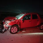 Una camioneta chocó contra un animal vacuno en el camino a Colonia San Pedro
