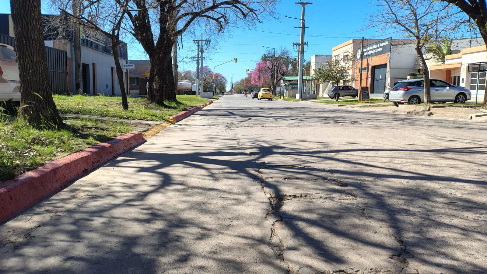 Morteros: señalizaron los sectores habilitados para estacionar en Bv. Eva Perón