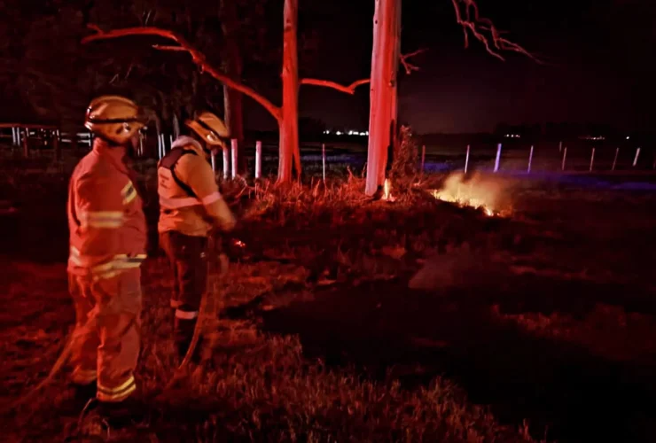 Bomberos de Morteros trabajaron en dos incendios durante la noche del martes