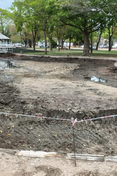 Morteros: limpian el lago norte del Parque Central y amplían la ciclovía sur