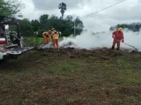 Bomberos extinguieron un incendio de pastizales en Morteros