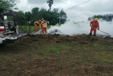 Bomberos extinguieron un incendio de pastizales en Morteros