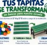 El IPEMyT 286 de Morteros impulsa una campaña para transformar tapitas en bancos escolares